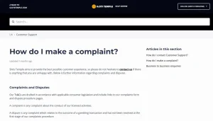 Slots Temple complaints procedure and IBAS information