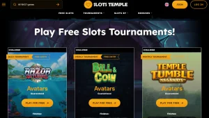 Slots Temple tournament listings and event information